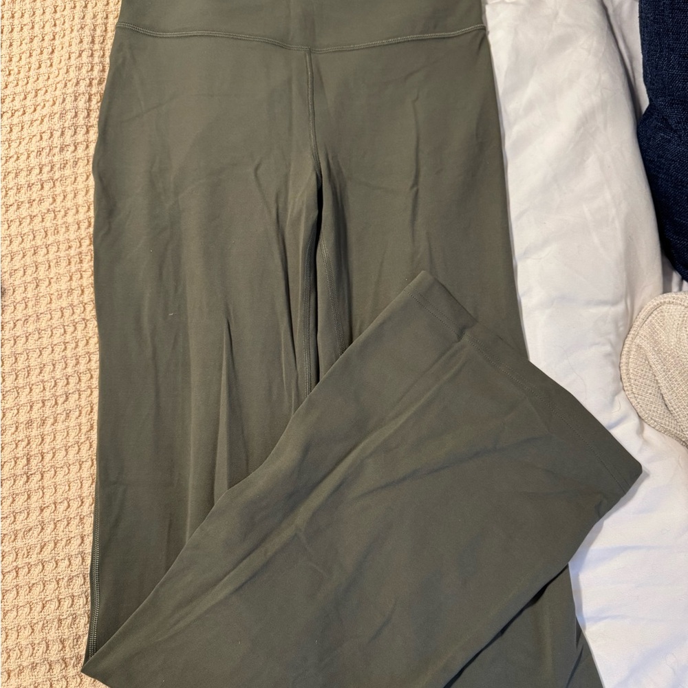 Women's Olive Green Align Lululemon flare pants